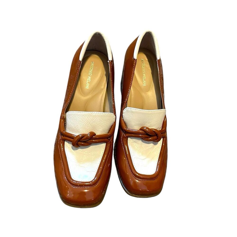 Antonio Melani Hale Patent Leather Heeled Loafers Size 6 - Picture 2 of 8